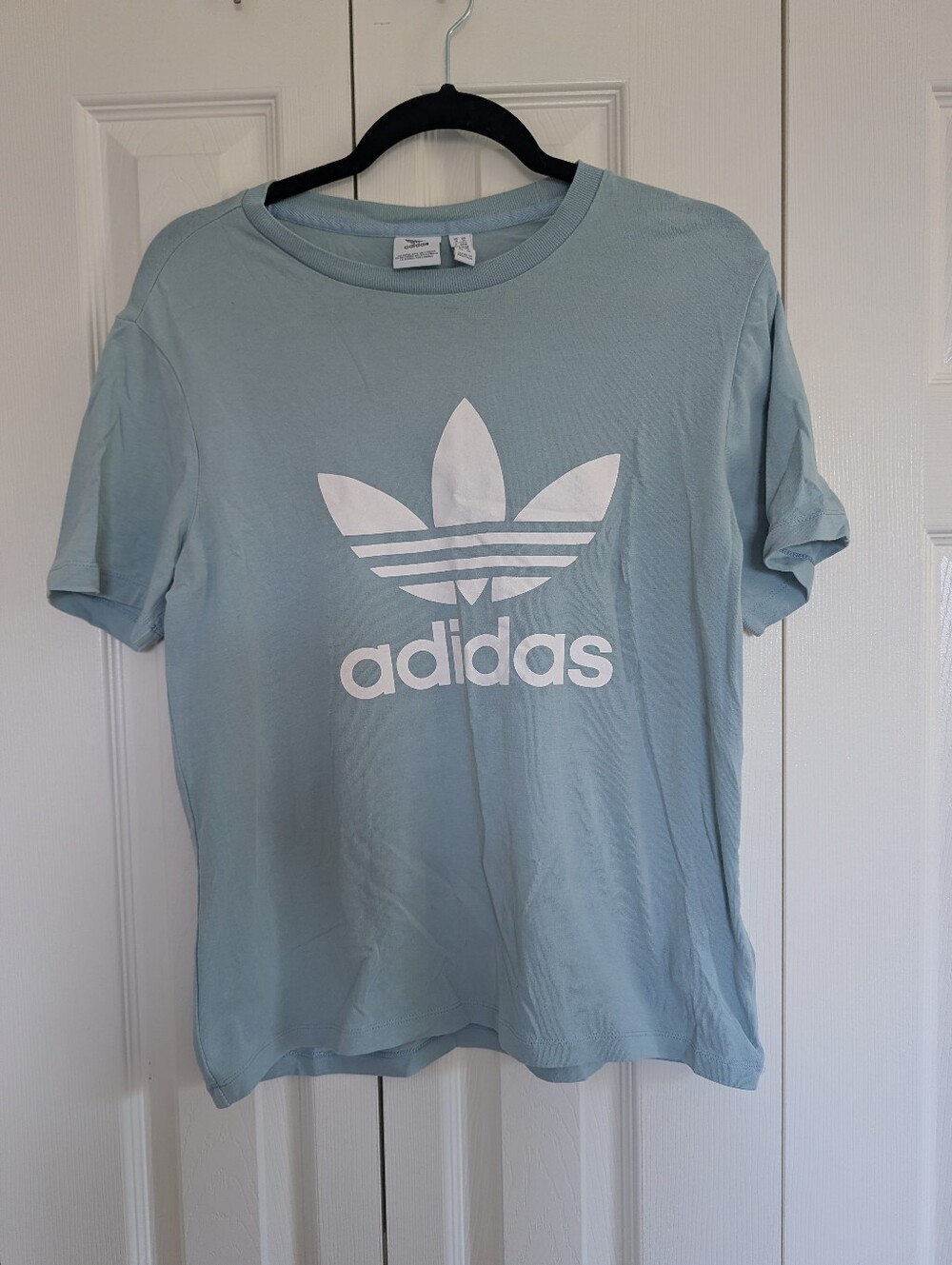 Adidas Sky Blue Trefoil Logo Tee
